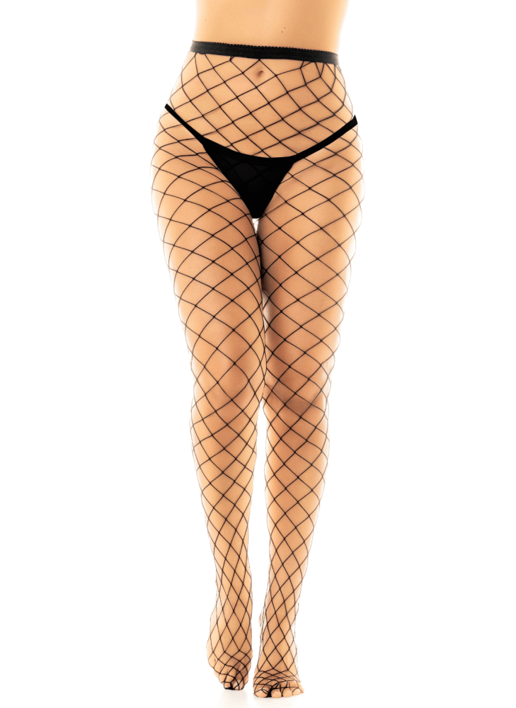 Collant large maille noire - MAL1106BLK